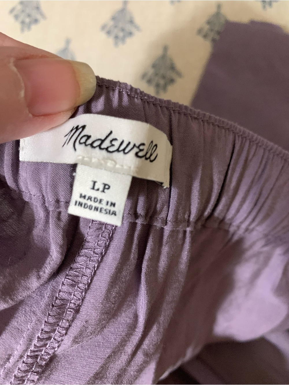 Madewell Lilac Elasticized Waist lounge Pants